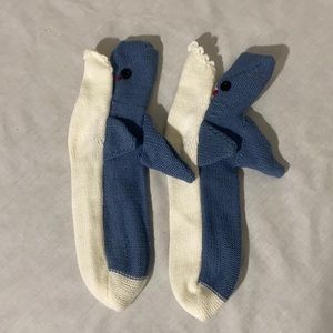 Two Pairs ($5 for both) Of Handmade Kids Shark Socks